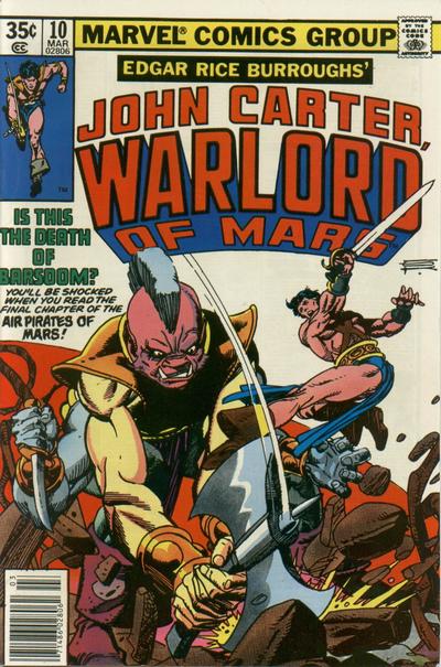 Cover for John Carter Warlord of Mars (Marvel, 1977 series) #10
