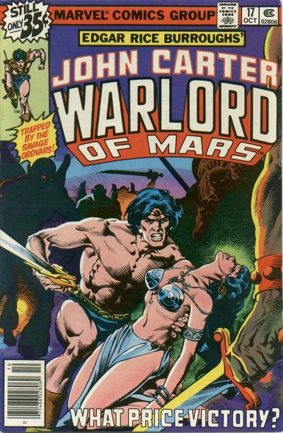 Cover for John Carter Warlord of Mars (Marvel, 1977 series) #17