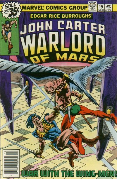 Cover for John Carter Warlord of Mars (Marvel, 1977 series) #19