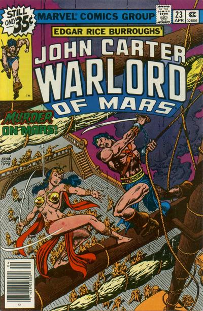 Cover for John Carter Warlord of Mars (Marvel, 1977 series) #23