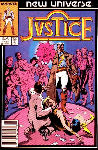 Cover for Justice (Marvel, 1986 series) #1 [Newsstand]