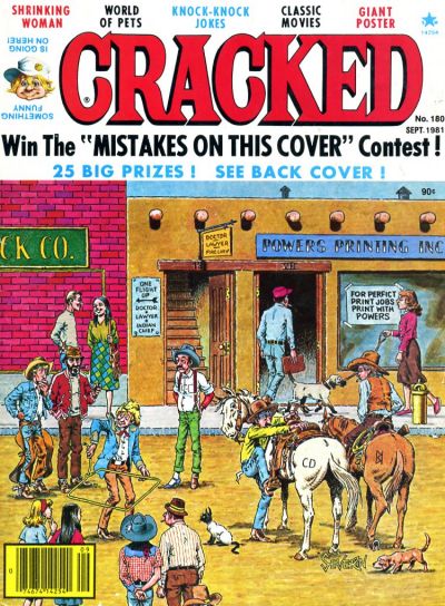 Cover for Cracked (Major Publications, 1958 series) #180