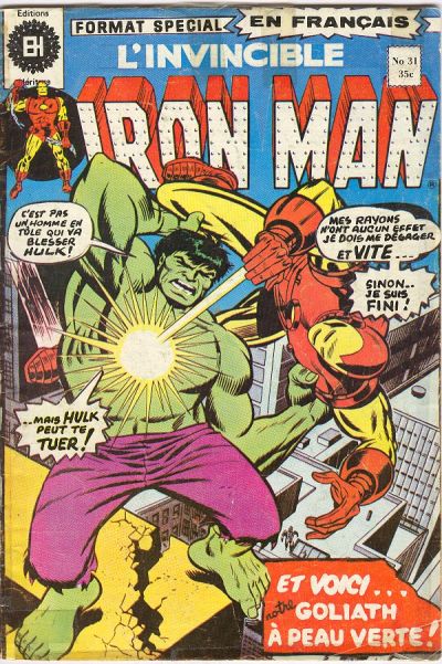 Cover for L'Invincible Iron Man (Editions Héritage, 1972 series) #31