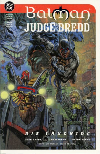 Cover for Batman / Judge Dredd: Die Laughing (DC, 1998 series) #1 [Direct Sales]
