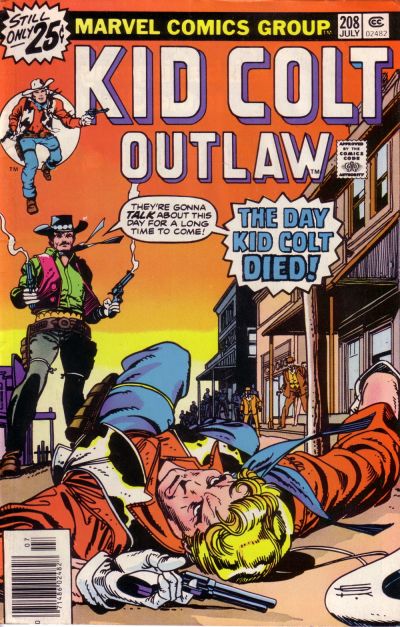 Cover for Kid Colt Outlaw (Marvel, 1949 series) #208 [25¢]