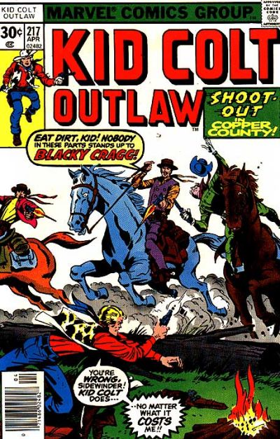 Cover for Kid Colt Outlaw (Marvel, 1949 series) #217
