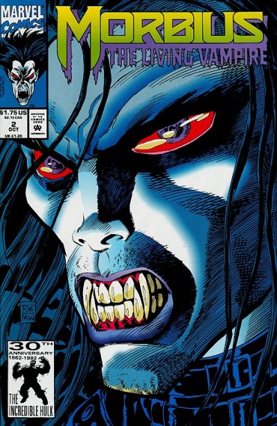 Cover for Morbius: The Living Vampire (Marvel, 1992 series) #2 [Direct]
