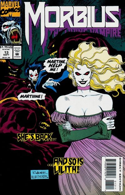 Cover for Morbius: The Living Vampire (Marvel, 1992 series) #13