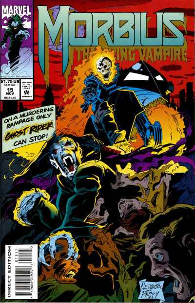 Cover for Morbius: The Living Vampire (Marvel, 1992 series) #15