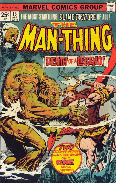 Cover for Man-Thing (Marvel, 1974 series) #16 [British]