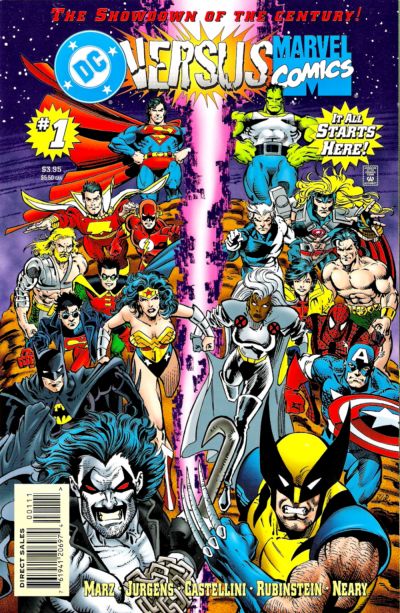 Cover for DC versus Marvel / Marvel versus DC (DC, 1996 series) #1 [Direct Sales]