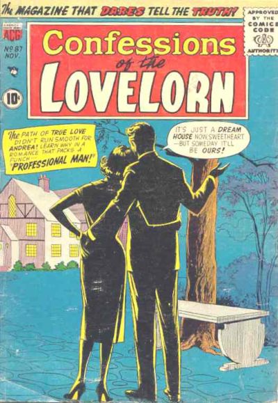 Cover for Confessions of the Lovelorn (American Comics Group, 1956 series) #87