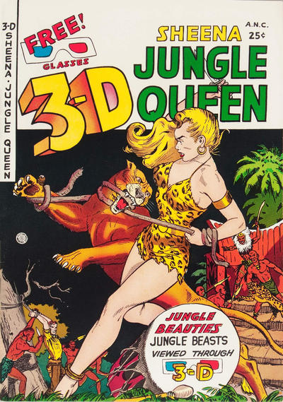 Cover for 3-D Sheena, Jungle Queen (Fiction House, 1953 series) #1