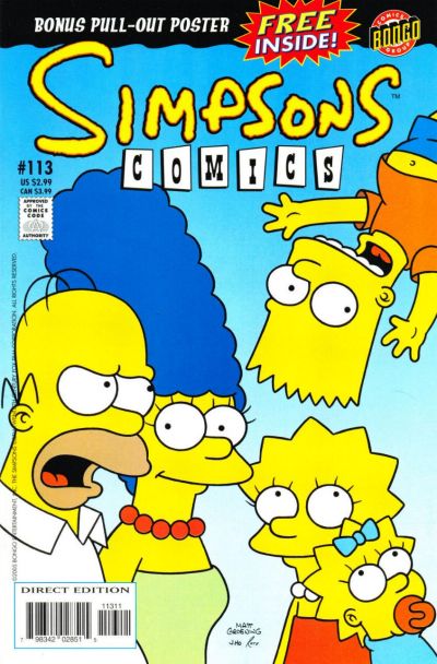 Cover for Simpsons Comics (Bongo, 1993 series) #113