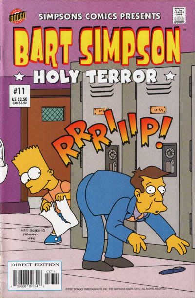 Cover for Simpsons Comics Presents Bart Simpson (Bongo, 2000 series) #11 [Direct Edition]