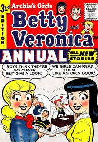 Cover for Archie's Girls, Betty and Veronica Annual (Archie, 1953 series) #3