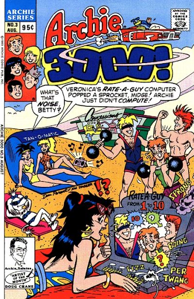 Cover for Archie 3000 (Archie, 1989 series) #3 [Direct]