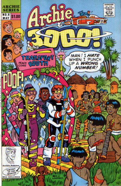 Cover for Archie 3000 (Archie, 1989 series) #8 [Direct]