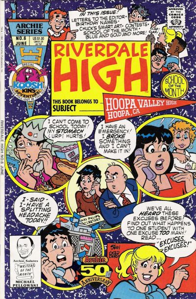Cover for Riverdale High (Archie, 1990 series) #6 [Direct]
