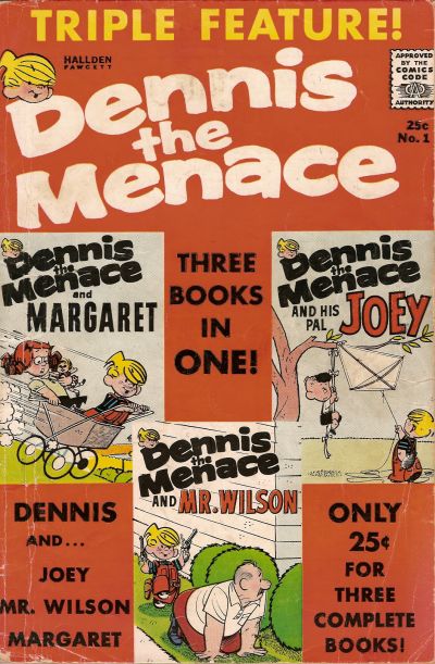 Cover for Dennis the Menace Triple Feature (Hallden; Fawcett, 1961 series) #1