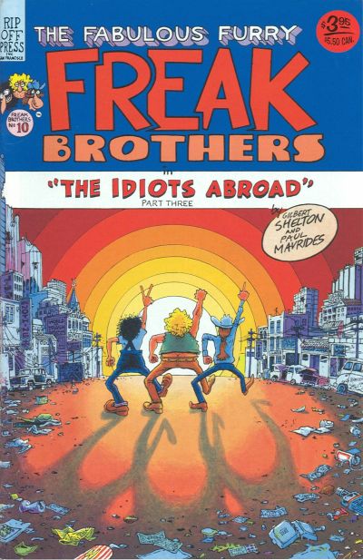 Cover for The Fabulous Furry Freak Brothers (Rip Off Press, 1971 series) #10 [3.95 USD 5th Printing]