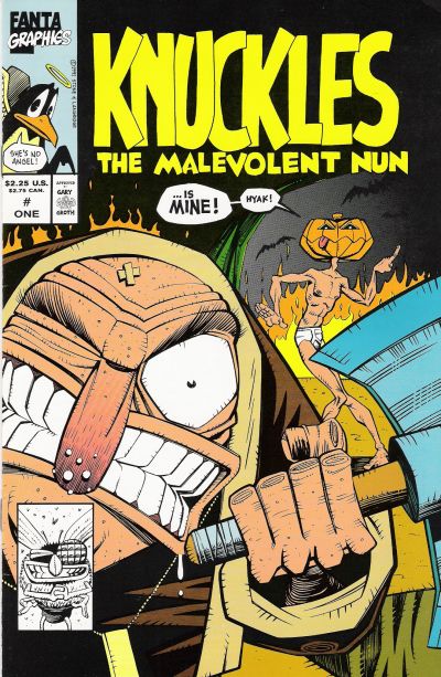 Cover for Knuckles the Malevolent Nun (Fantagraphics, 1991 series) #1
