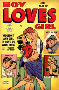 Cover Thumbnail for Boy Loves Girl (Lev Gleason, 1952 series) #35