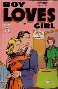 Cover Thumbnail for Boy Loves Girl (Lev Gleason, 1952 series) #38