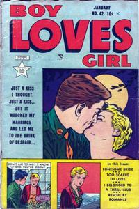 Cover Thumbnail for Boy Loves Girl (Lev Gleason, 1952 series) #42