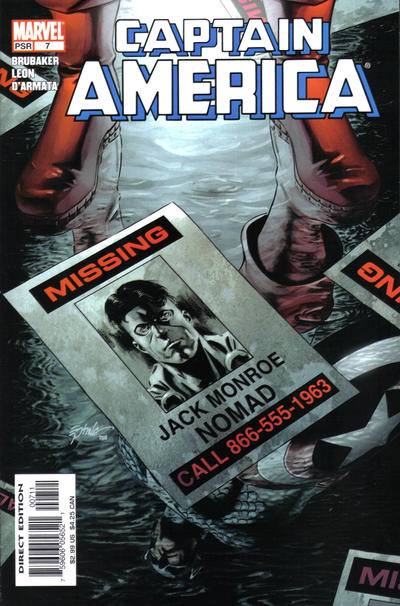 Cover for Captain America (Marvel, 2005 series) #7 [Direct Edition]