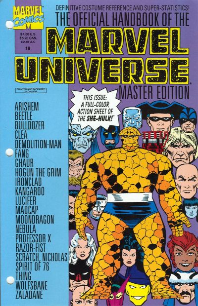 Cover for The Official Handbook of the Marvel Universe: Master Edition (Marvel, 1990 series) #18