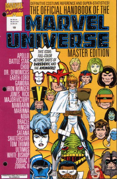 Cover for The Official Handbook of the Marvel Universe: Master Edition (Marvel, 1990 series) #19