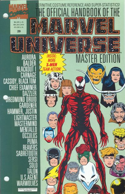 Cover for The Official Handbook of the Marvel Universe: Master Edition (Marvel, 1990 series) #29