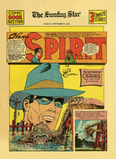 Cover for The Spirit (Register and Tribune Syndicate, 1940 series) #9/8/1940