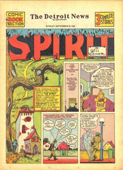 Cover for The Spirit (Register and Tribune Syndicate, 1940 series) #9/29/1940