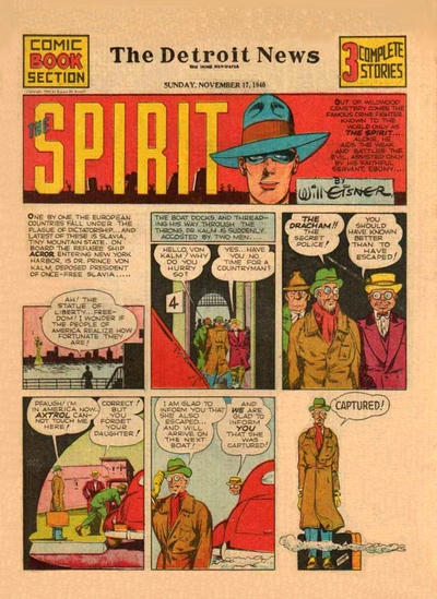 Cover for The Spirit (Register and Tribune Syndicate, 1940 series) #11/17/1940