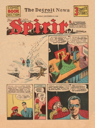 Cover for The Spirit (Register and Tribune Syndicate, 1940 series) #12/22/1940