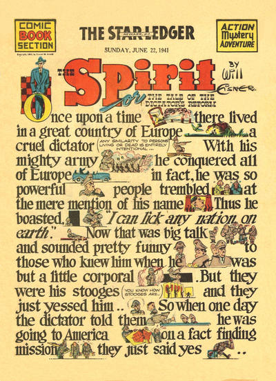 Cover for The Spirit (Register and Tribune Syndicate, 1940 series) #6/22/1941