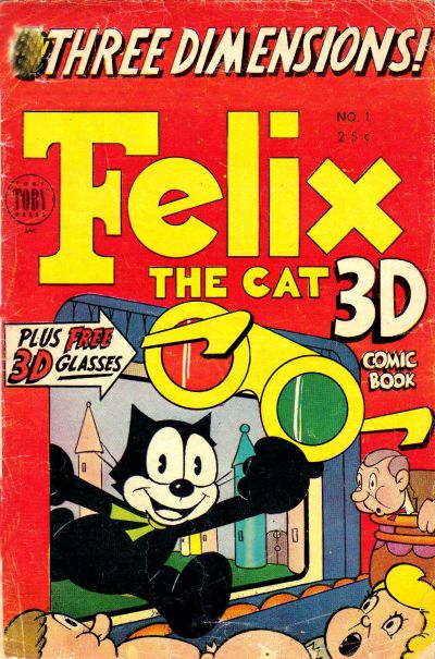 Cover for Felix the Cat 3-D Comic Book (Toby, 1953 series) #1