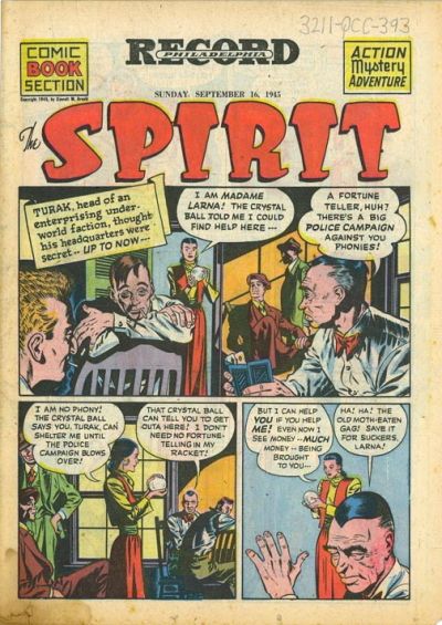 Cover for The Spirit (Register and Tribune Syndicate, 1940 series) #9/16/1945