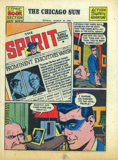 Cover for The Spirit (Register and Tribune Syndicate, 1940 series) #3/18/1945