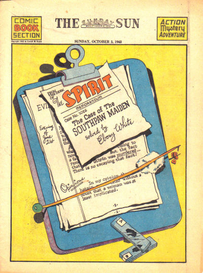 Cover for The Spirit (Register and Tribune Syndicate, 1940 series) #10/3/1943