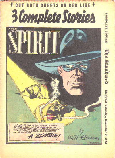 Cover for The Spirit (Register and Tribune Syndicate, 1940 series) #11/8/1942