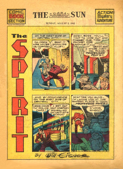 Cover for The Spirit (Register and Tribune Syndicate, 1940 series) #8/2/1942