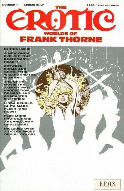 Cover for The Erotic Worlds of Frank Thorne (Fantagraphics, 1990 series) #1 [Warrior women cover]