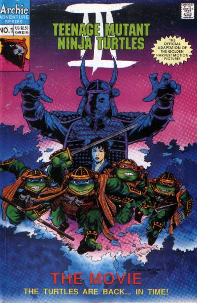 Cover for Teenage Mutant Ninja Turtles III The Movie: The Turtles Are Back...In Time (Archie, 1993 series) #1