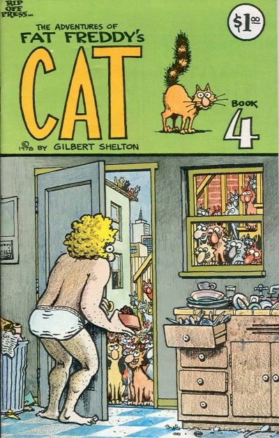 Cover for Fat Freddy's Cat (Rip Off Press, 1977 series) #4 [1.00 USD Second Printing]