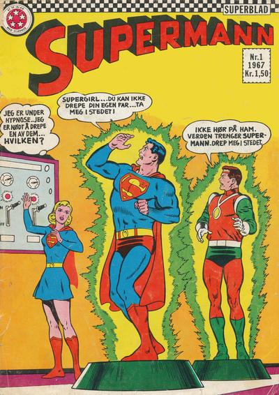 Cover for Supermann (Serieforlaget / Se-Bladene / Stabenfeldt, 1966 series) #1/1967