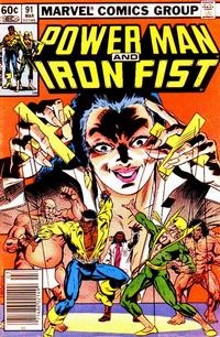 Cover for Power Man and Iron Fist (Marvel, 1981 series) #91 [Newsstand]