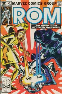 Cover Thumbnail for Rom (Marvel, 1979 series) #20 [British]